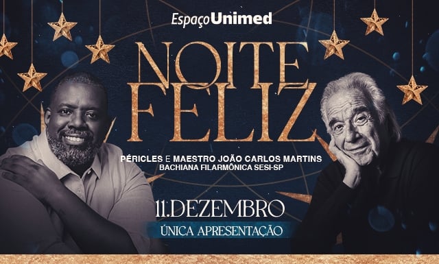 “Uma Noite Mágica de Natal: Péricles e Maestro João Carlos Martins Apresentam ‘Noite Feliz’ em Espetáculo Inédito no Espaço Unimed, São Paulo”